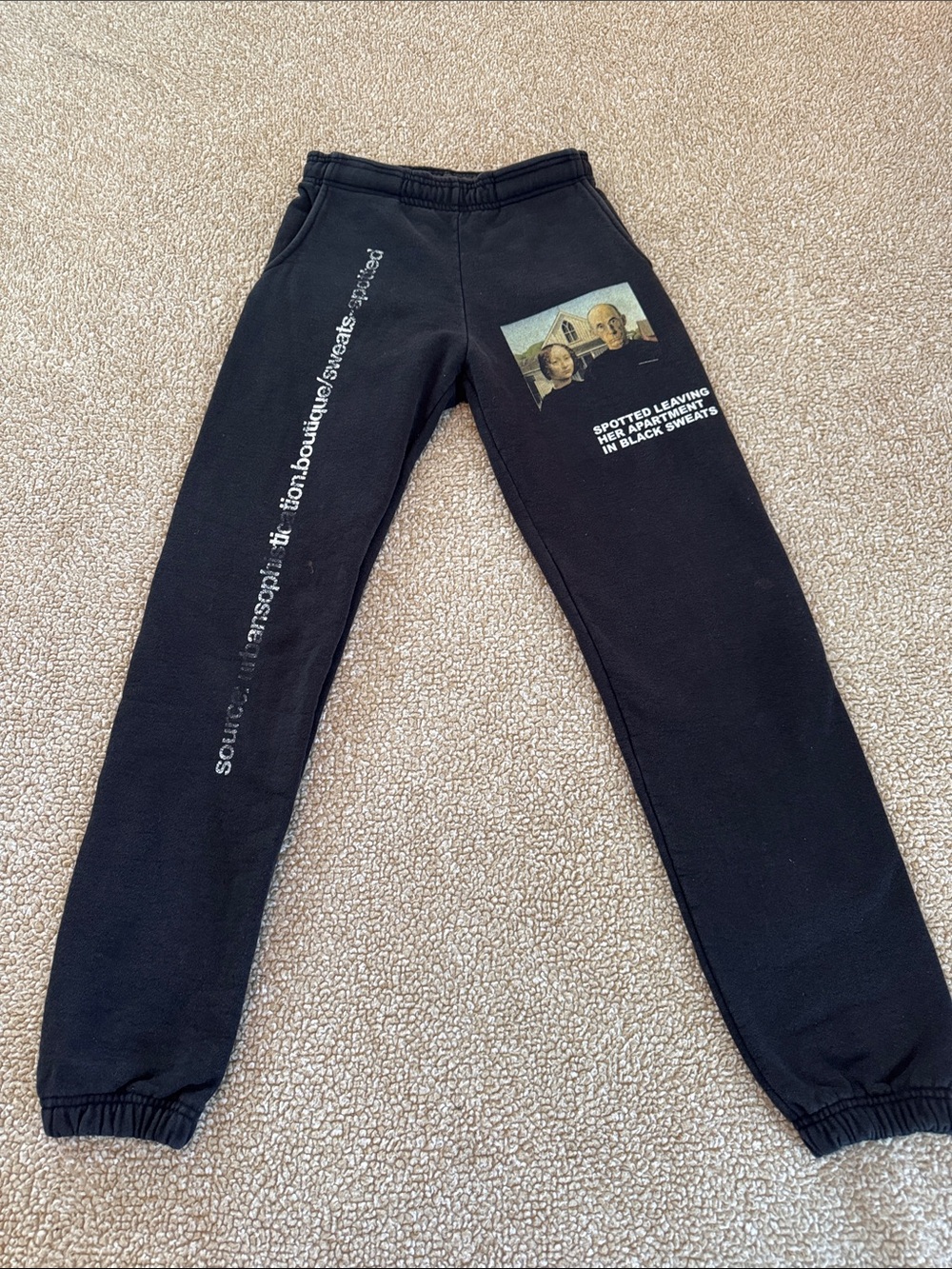 Black Graphic Photo-Print Men's Joggers - Picture 1 of 6